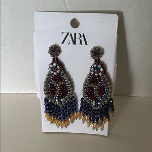 Zara Elegant Beaded Drop Earrings